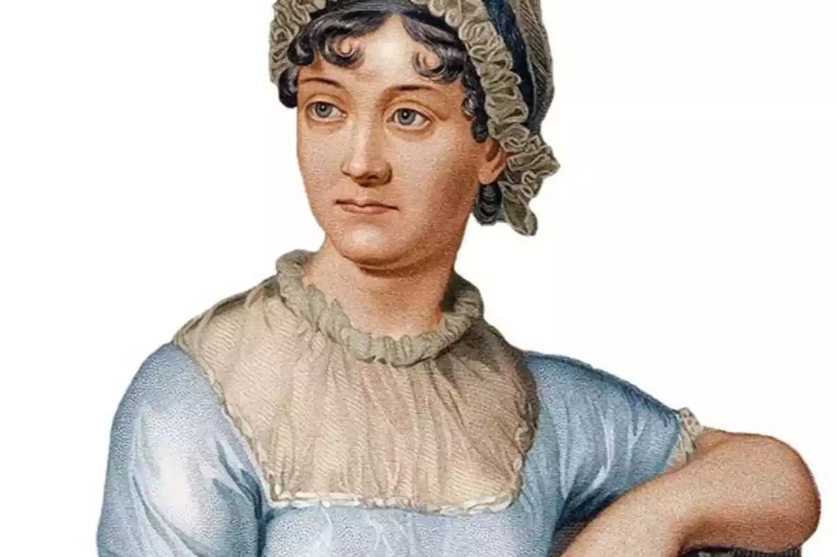 Dibujo de la escritora británica Jane Austen.