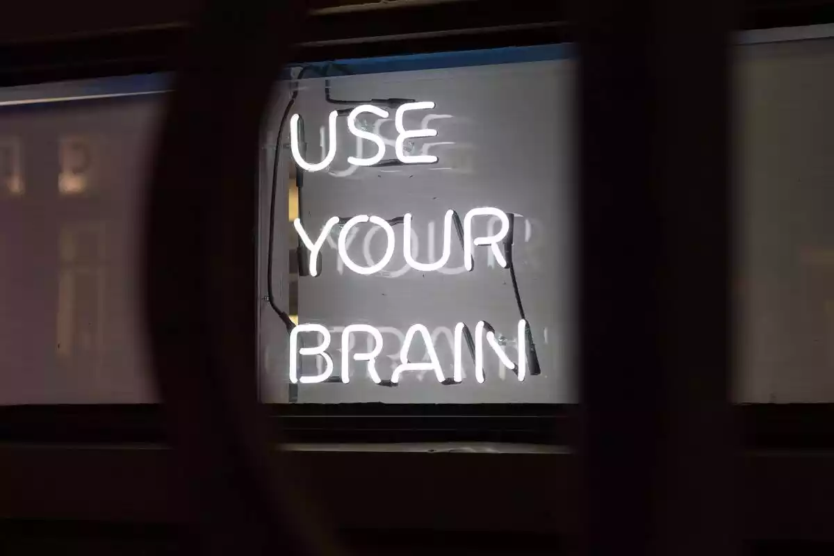 frase en inglés que significa 'usa tu cerebro'