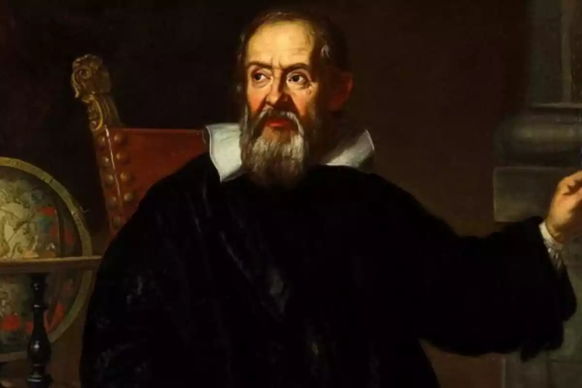 Retrato del astrónomo y físico italiano Galileo Galilei.